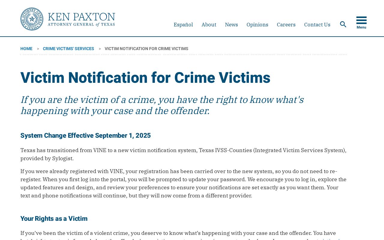 Deaf Smith County VINELink migration to Texas IVSS Counties release notifications